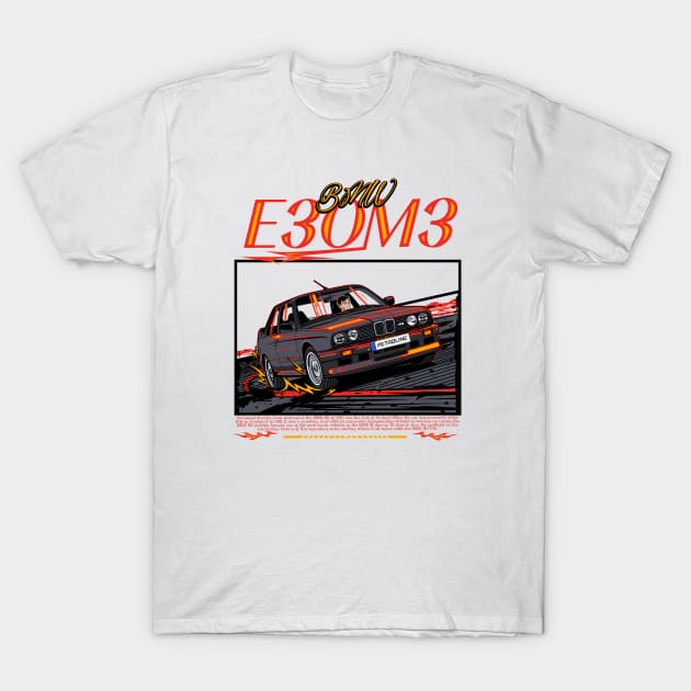 E30 M3 T-Shirt by Neron Art